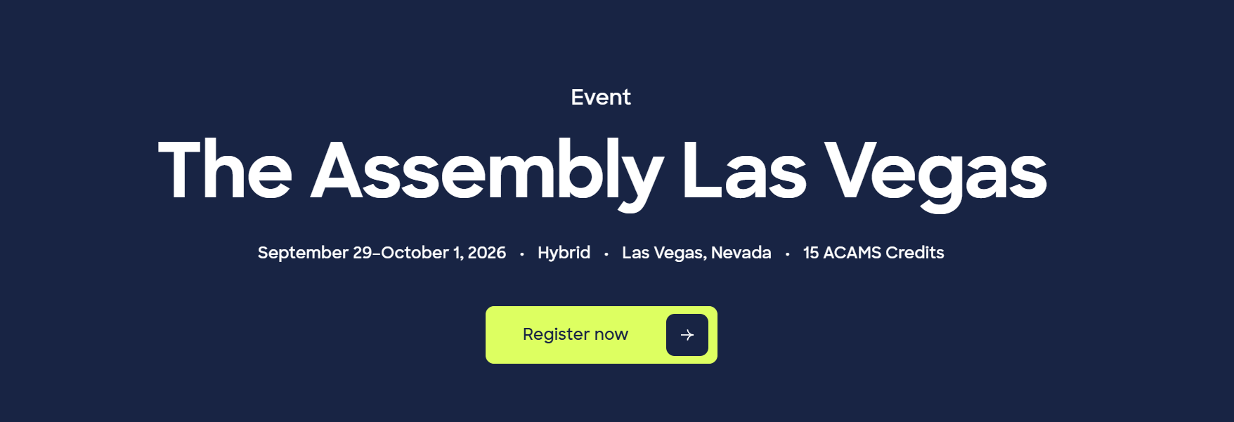 The Assembly Las Vegas 2026